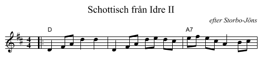 Schottisch fr&aring;n Idre II - staff notation