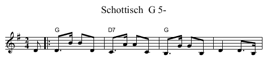 Schottisch  G 5- - staff notation