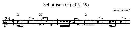 Schottisch G (st05159) - staff notation