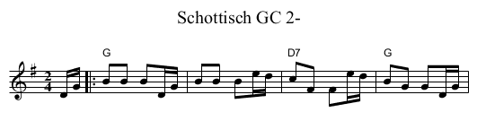 Schottisch GC 2- - staff notation