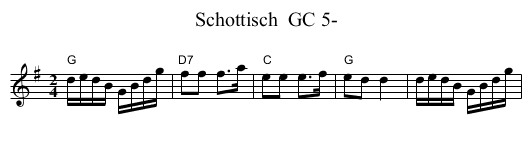 Schottisch  GC 5- - staff notation