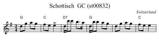 Schottisch  GC (st00832) - staff notation
