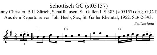 Schottisch GC (st05157) - staff notation