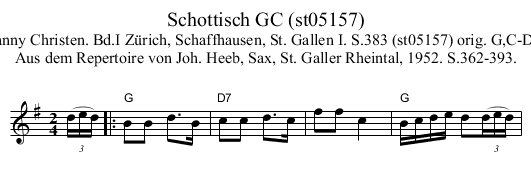 Schottisch GC (st05157) - staff notation