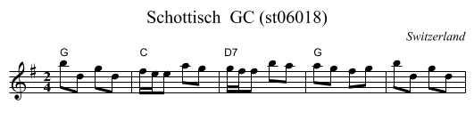 Schottisch  GC (st06018) - staff notation