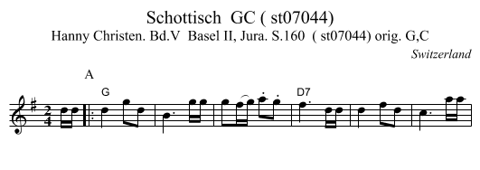 Schottisch  GC ( st07044) - staff notation
