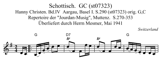 Schottisch.  GC (st07323) - staff notation