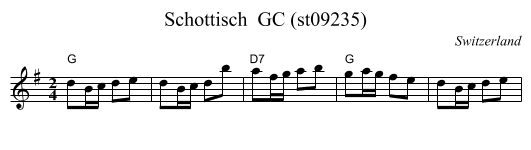 Schottisch  GC (st09235) - staff notation