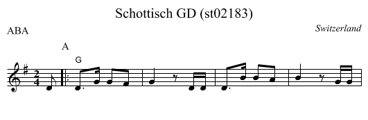 Schottisch GD (st02183) - staff notation