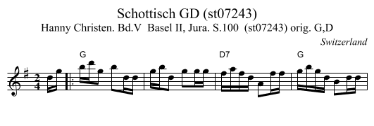 Schottisch GD (st07243) - staff notation