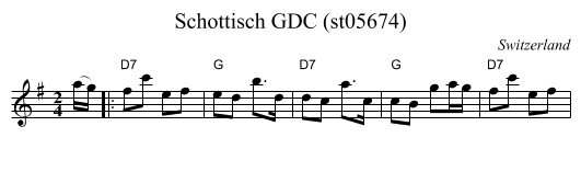 Schottisch GDC (st05674) - staff notation
