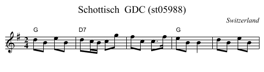 Schottisch  GDC (st05988) - staff notation