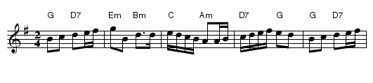 Schottisch Gersoise - staff notation