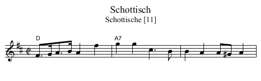 Schottisch - staff notation