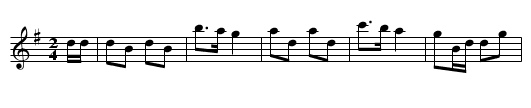 Schottisch - staff notation