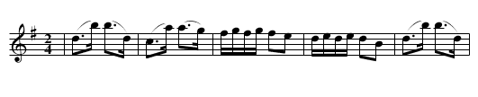Schottisch - staff notation