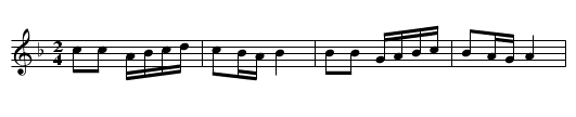 Schottisch - staff notation