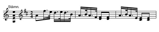 Schottisch - staff notation