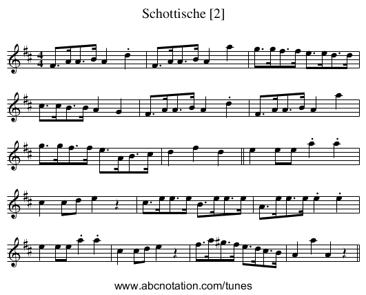 Schottische [2] - staff notation