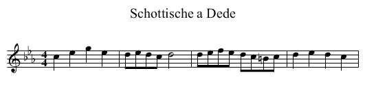 Schottische a Dede - staff notation