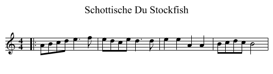 Schottische Du Stockfish - staff notation