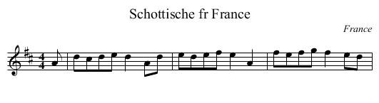 Schottische fr France - staff notation