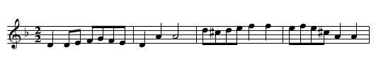 Schottische Fran Havero - staff notation