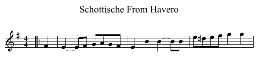 Schottische From Havero - staff notation