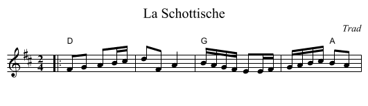 Schottische, La - staff notation