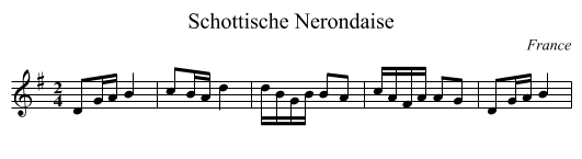 Schottische Nerondaise - staff notation