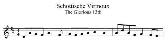Schottische Virmoux - staff notation