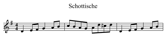 Schottische - staff notation