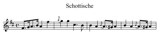 Schottische - staff notation