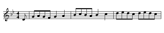 Schottische - staff notation