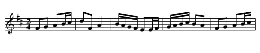 Schottische - staff notation