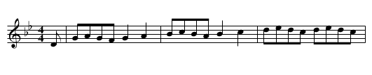 Schottische - staff notation