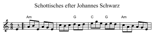 Schottisches efter Johannes Schwarz - staff notation