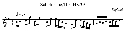 Schottische,The. HS.39 - staff notation