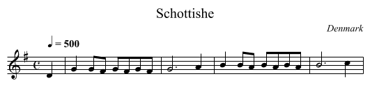 Schottishe - staff notation
