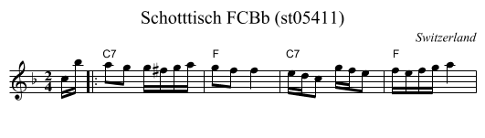 Schotttisch FCBb (st05411) - staff notation
