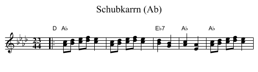 Schubkarrn (Ab) - staff notation