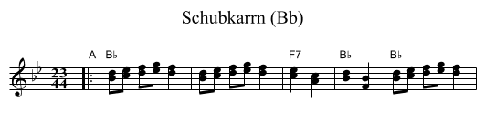 Schubkarrn (Bb) - staff notation
