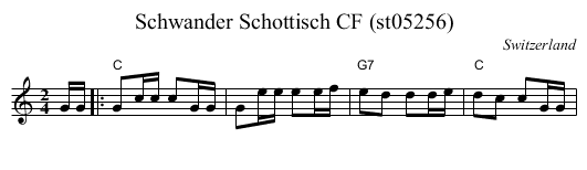 Schwander Schottisch CF (st05256) - staff notation