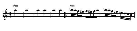 Schwartz's Sirba - staff notation