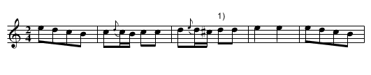 Schwarzer Rappen - staff notation