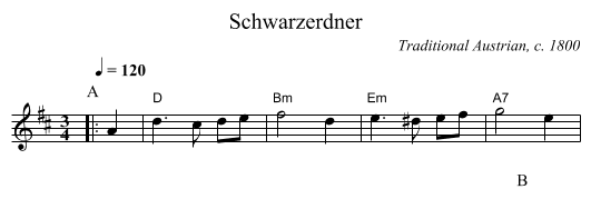 Schwarzerdner - staff notation
