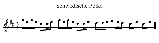 Schwedische Polka - staff notation