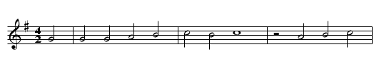 Schweizerton - staff notation