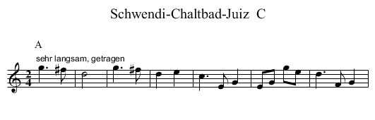 Schwendi-Chaltbad-Juiz  C - staff notation