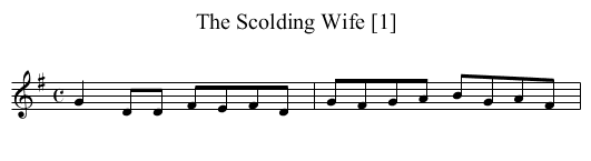 Scolding Wife [1], The - staff notation